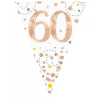 Sparkling Fizz Rose Gold 60 Bunting - 3.9m