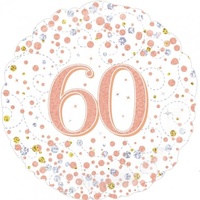 18" Sparkling Fizz Rose Gold 60 Foil Balloon