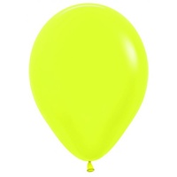 5" Neon Yellow Balloons - Pk 100