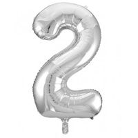 #2 Silver 34" Foil Balloon