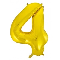 #4 Gold 34" Foil Balloon
