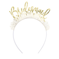 Gold Foil Bridesmaid Headbands - Pk 4