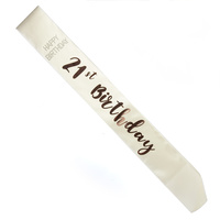 Rose Gold 21st Birthday Sash