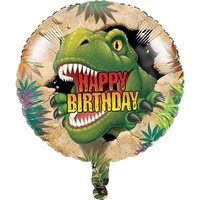18" Dinosaur Blast Happy Birthday Foil Balloon