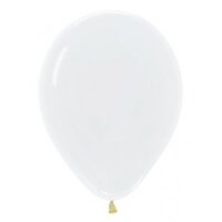 12" Clear Latex Balloons - Pk 25
