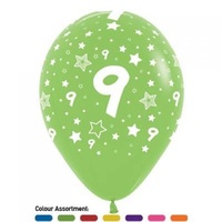 Metallic Mixed No. "9" Balloons - Pk 50*