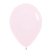 12" Pastel Matte Pink Round Latex Balloons - Pk 25