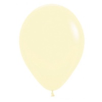12" Pastel Matte Yellow Round Latex Balloons - Pk 25