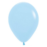 12" Pastel Matte Blue Round Latex Balloons - Pk 25