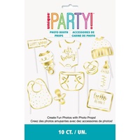 "oh baby" Foil Photo Props - Pk 10