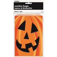 Pumpkin Paper Treat Bags - Pk 8