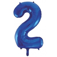 34in #2 Metallic Blue Shape Foil Balloon