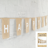 Happy Birthday Hessian Bunting