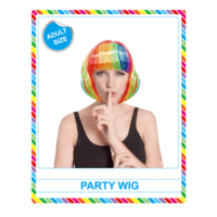 Rainbow Bob Wig