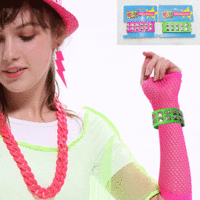 Neon Studded Wristband - Pink or Green