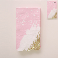 Pink and Foil Gold Cosmo Napkins - Pk 15