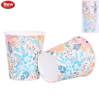 Bright Floral Paper Cups - Pk 12