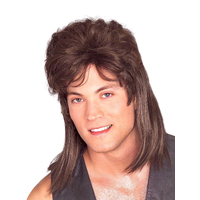 Brown Mullet Wig