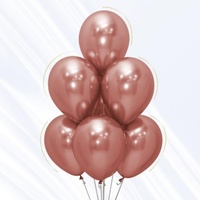 12" Reflex Rose Gold Latex Balloons - Pk 50