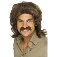 Brown 70's Retro Wig