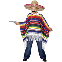 Kids' Striped Mexican Poncho