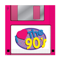 "I Love The 90's" Floppy Disk Paper Napkins - Pk 16