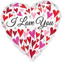 I love you Heart Foil Balloon 17in (43cm)