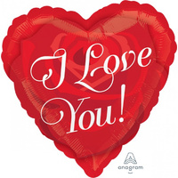 I love you Heart Foil Balloon 17in (43cm)