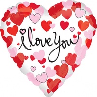I love you Heart Foil Balloon 17in (43cm)