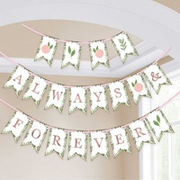 Love & Leaves Pennant Banner "Always & Forever"