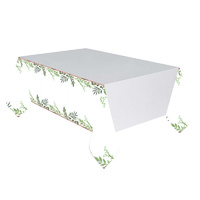 Love & Leaves Rectangular Paper Table Cover (137x259cm)