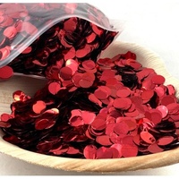 Metallic Red Confetti (1cm) - 250 grams