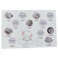 Baby's First 12 Months Multiframe - Pink