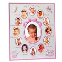 Baby's First Year Multiframe - Pink
