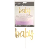 Gold Foil Baby Shower Cake Topper