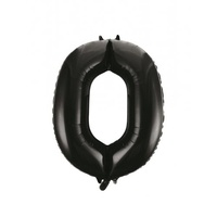 #0 34" Black Foil Balloon