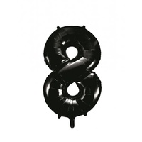 #8 34" Black Foil Balloon