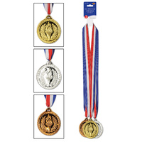 Gold, Silver & Bronze Medals w/Ribbon