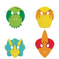 Dino Party Foam Masks - Pk 4*