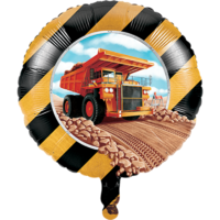 18" Big Dig Construction Foil Balloon