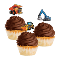 Big Dig Construction Cupcake Toppers - Pk 12