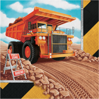 Big Dig Construction Lunch Napkin - PK 16