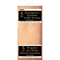 Metallic Rose Gold Tissue Paper - Pk 5