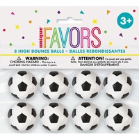 3D Soccer Bouncy Balls - Pk 8