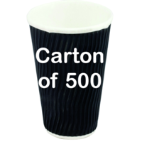 500 x 12oz Black Coffee Cups