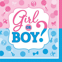 Girl or Boy? Beverage Napkins - Pk 16