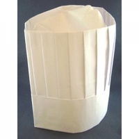 9" Paper Chef Hat Vertical Pleated - Pk 10