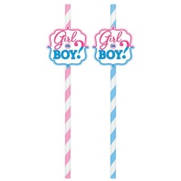 Girl or Boy? Straws - Paper - Pk12