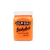 Fluorescent Orange Face & Body Paint - 200ml