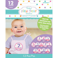 Baby Girl's First Year Stickers